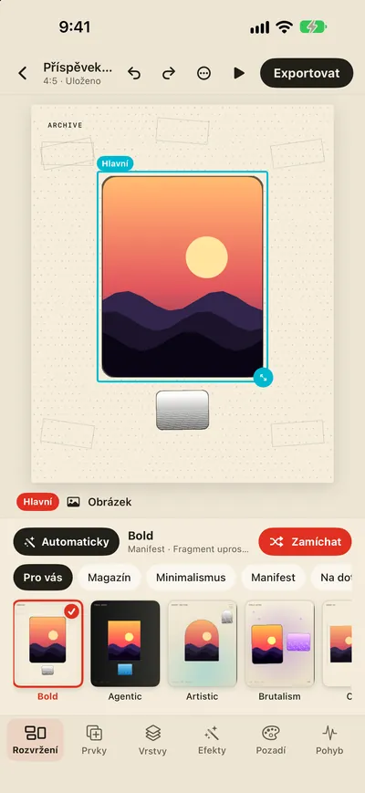 Klepněte a zamíchejte. Milion rozvržení.