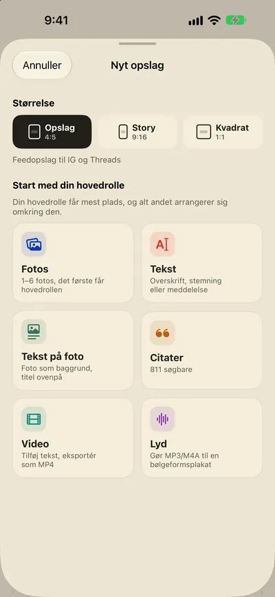Smid det ind. Layoutet er klar.