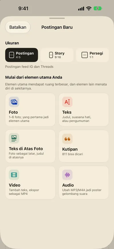 Masukkan saja. Tata letak langsung jadi.