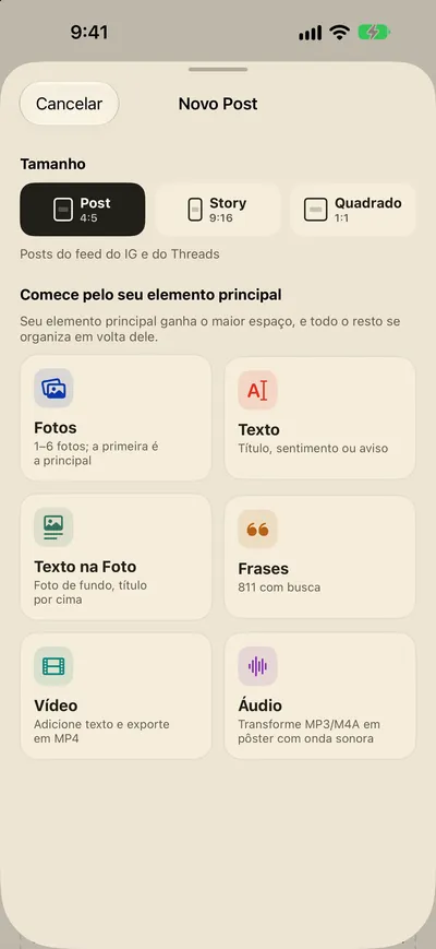 Jogue aqui. O layout se faz sozinho.