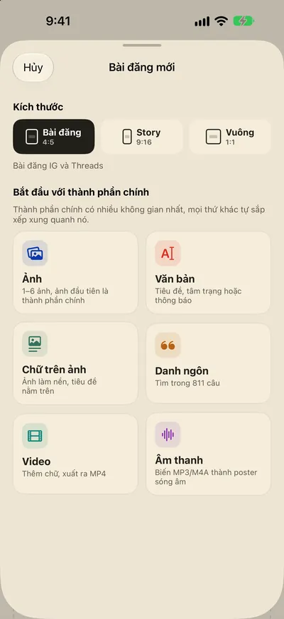 Thả tư liệu vào. Bố cục tự xong.